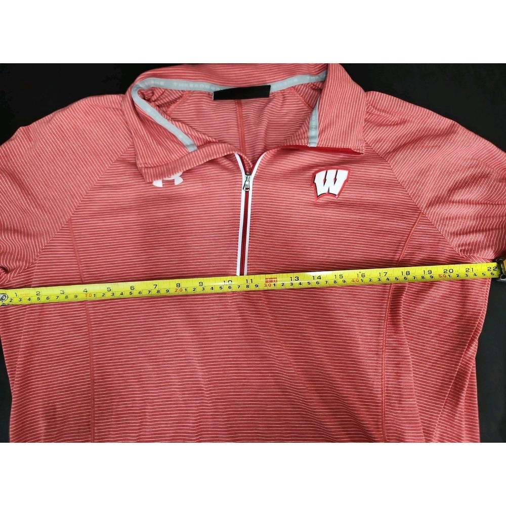 Under Armour Wisconsin Badgers Red White Striped Size XXL Fitted  1331